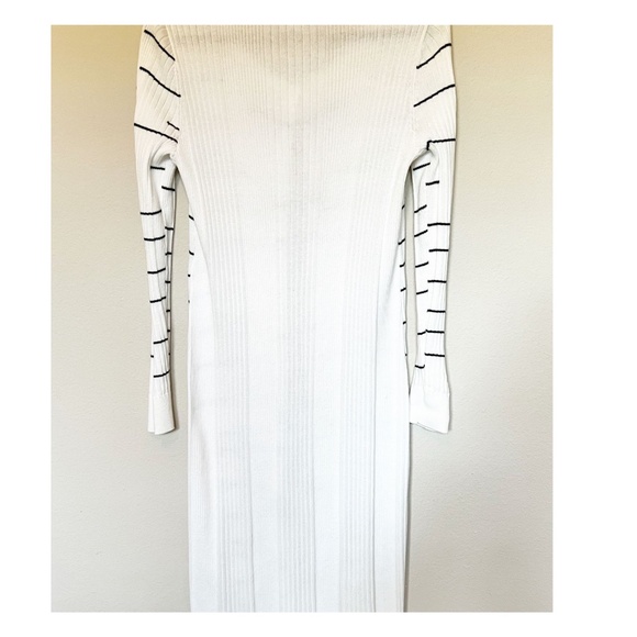 Cabi Dashes Sweater Long Duster White Button Front Ribbed Sz Small - Picture 6 of 8